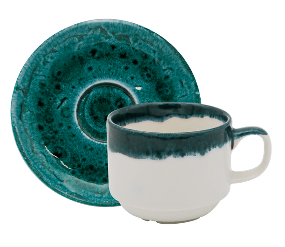 LIMA ÇAY FİNCANI VE TABAĞI - TURQUOISE